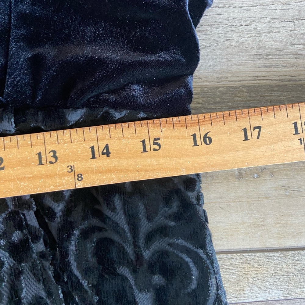 Carole Little Bourn Out Velvet Maxi Dress 10‎ Black Long Sleeves Whimsigoth USA - Picture 10 of 14